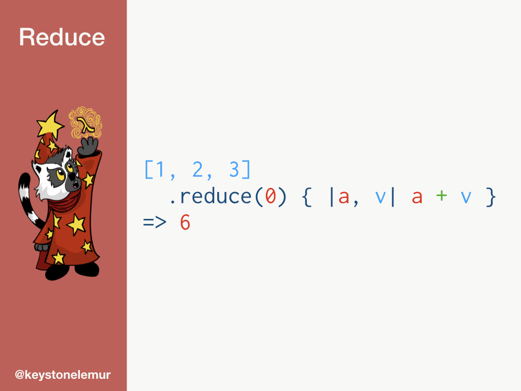 reduce code example