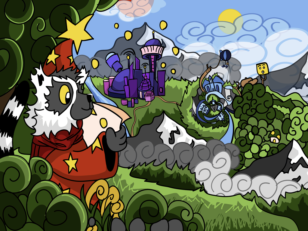 Scarlet sending Red off on an adventure