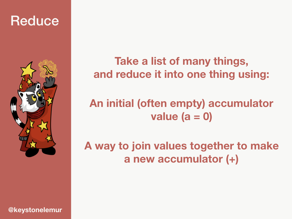 Explaining the core elements of reduce