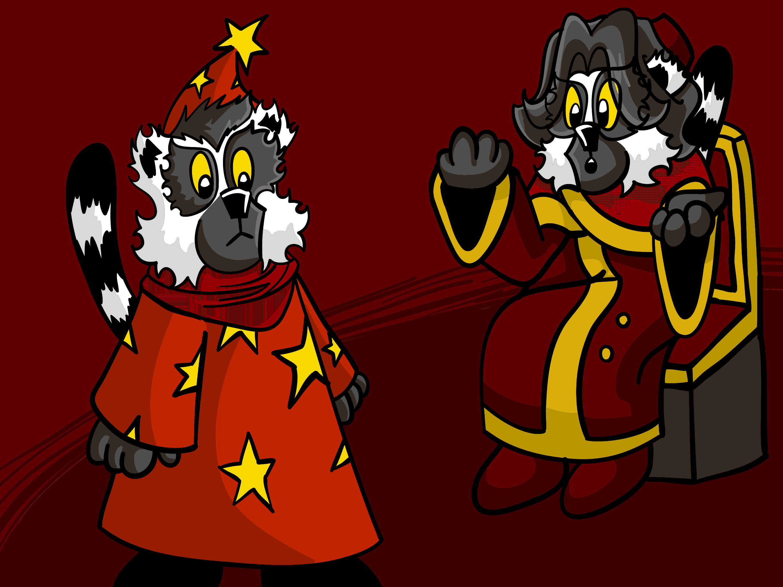 Red and Scarlet talking
