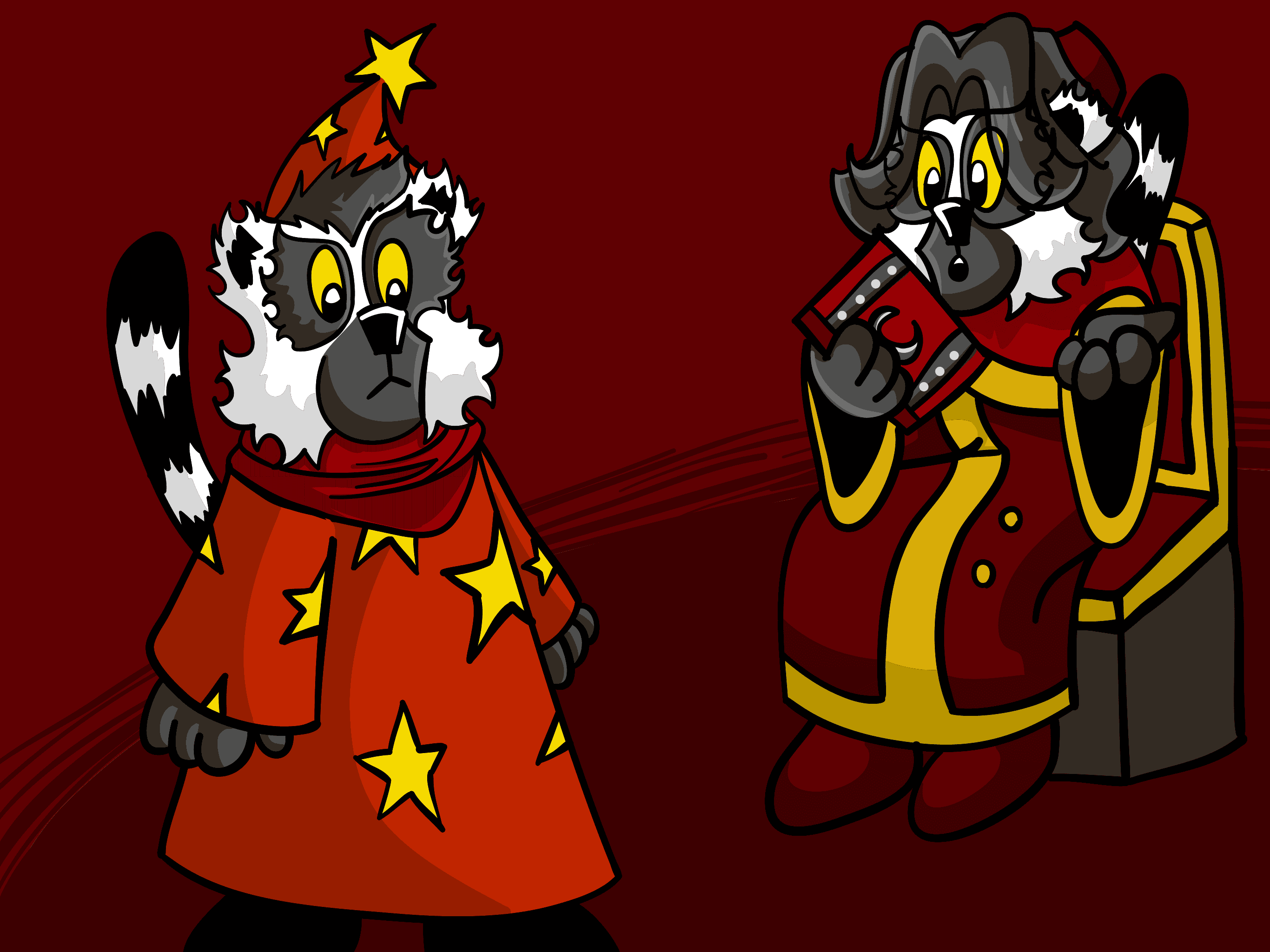 Red and Scarlet talking