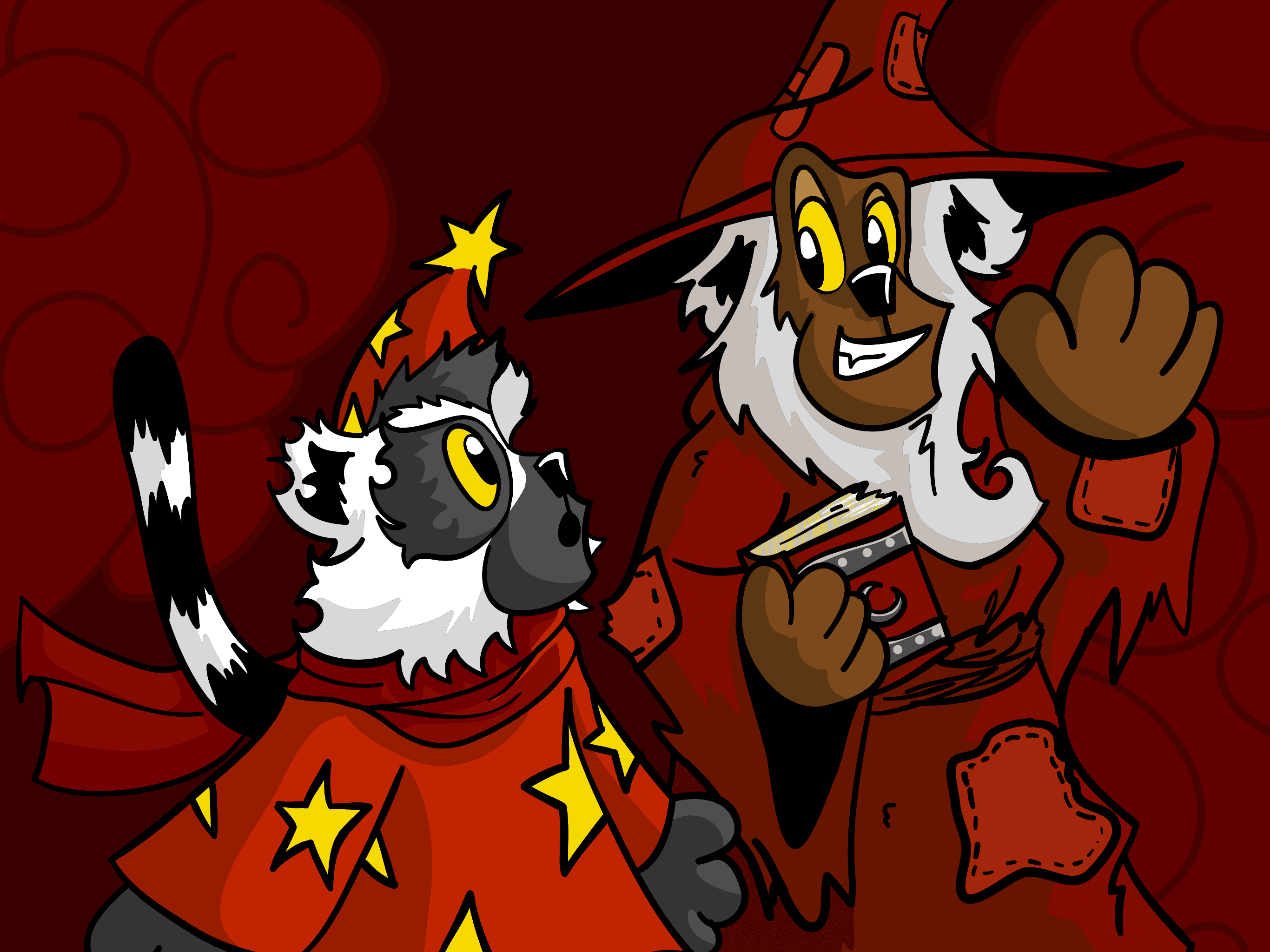 Crimson and Red talking
