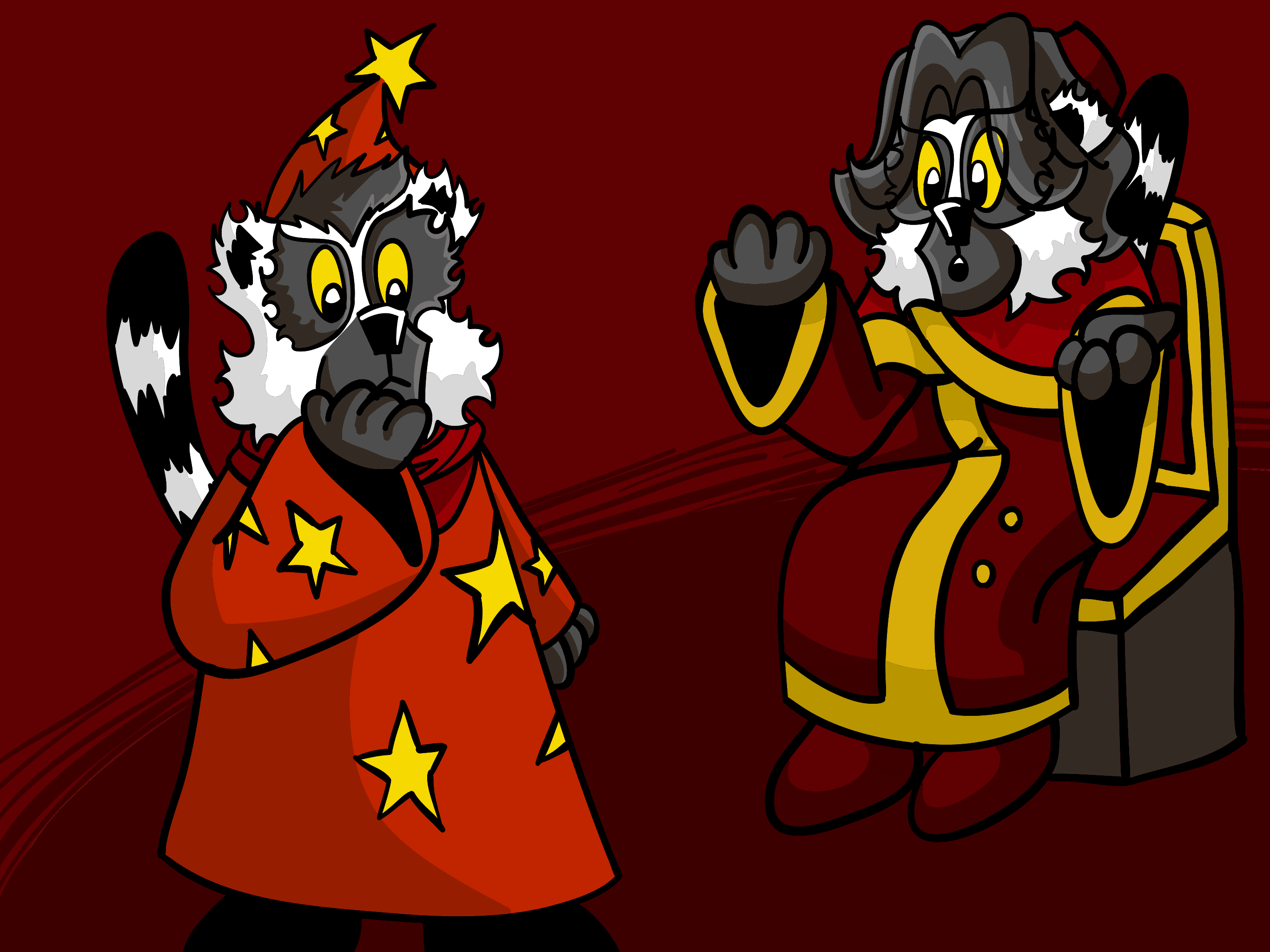 Red and Scarlet talking